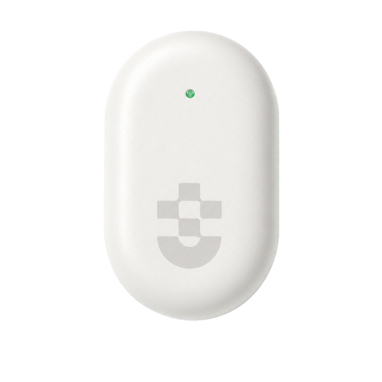 Front view of the 6.8 g Rhythm Master ECG recorder